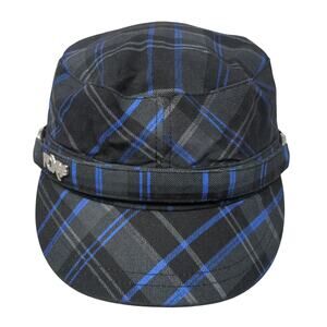 Fox Fitted Cadet Army Cap Hat Multicolor Medium Adjustable Plaid Outdoor